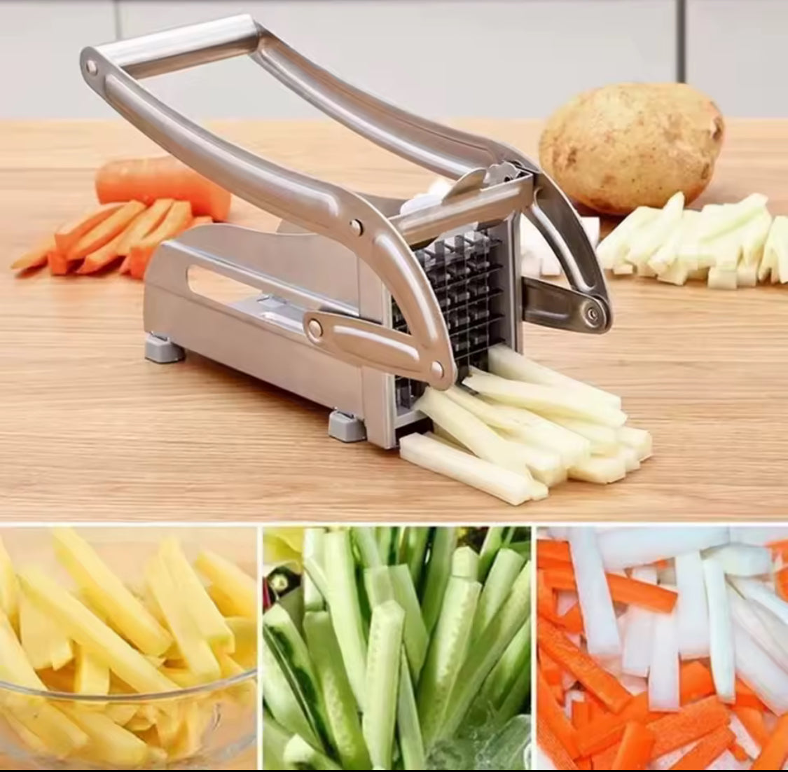 Affettatrice Manuale per Patate e Verdure – Taglio Rapido e Preciso